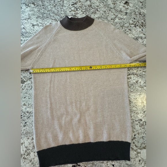 SAKS 5th AVENUE mock turtle neck cashmere sweater - Picture 4 of 7